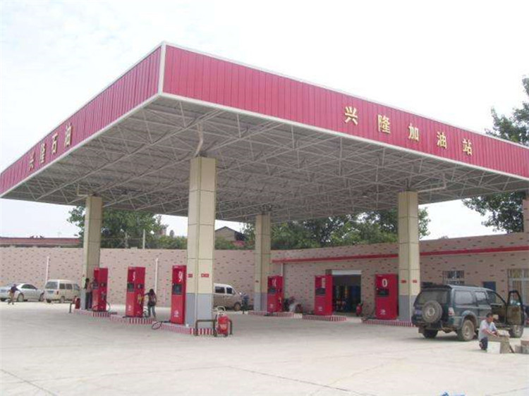 广东加油站钢结构网架案例9